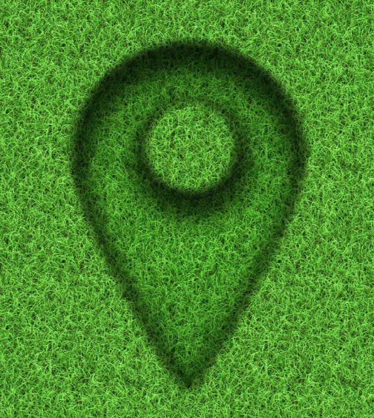 Zielona ikona lokalizacji